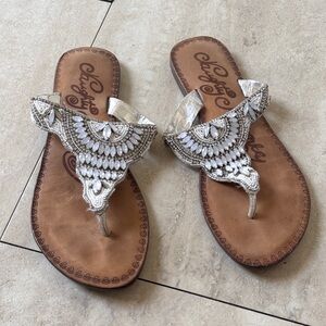 Naughty Monkey Rhinestone Sandal